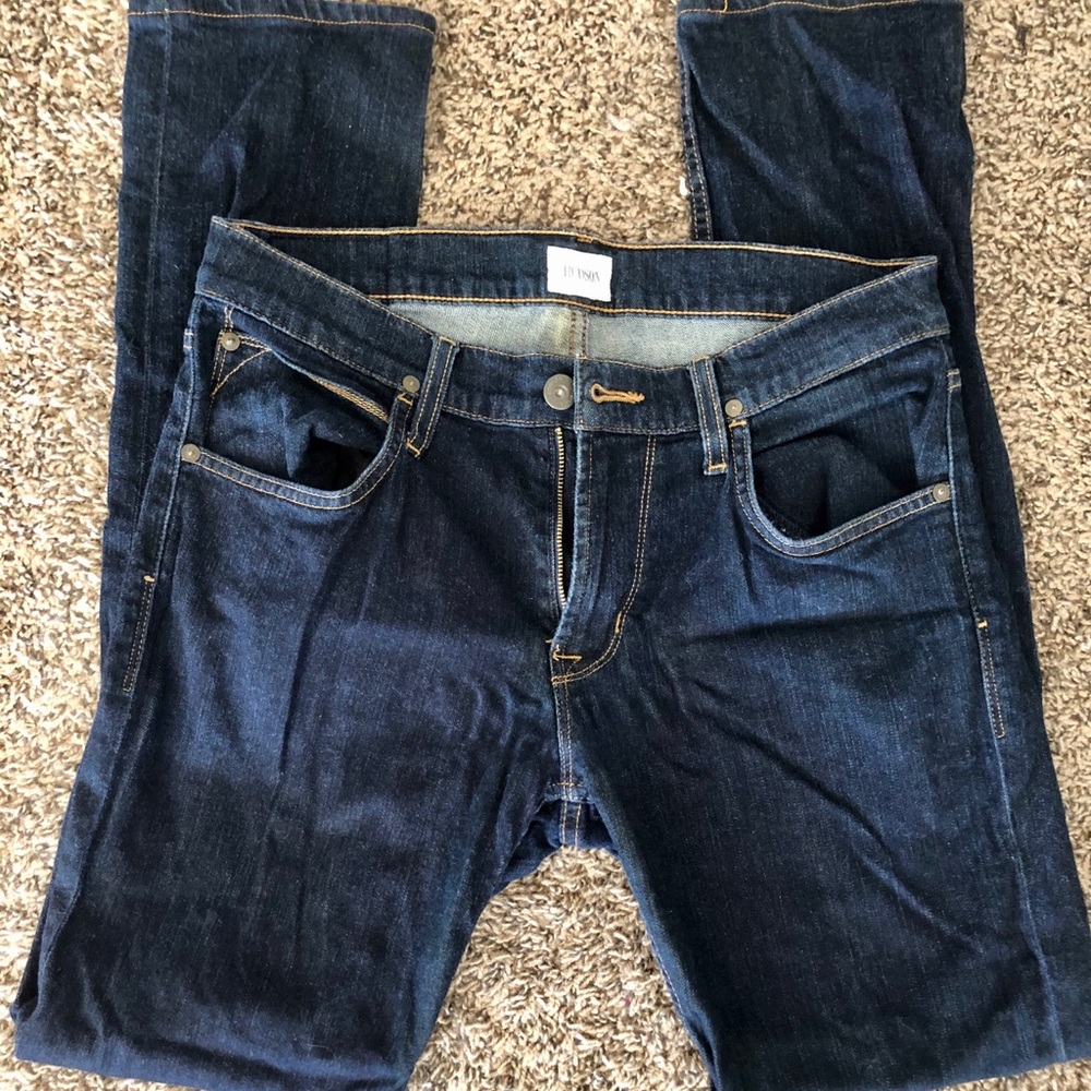 Hudson Blake Slim Fit Straight ZIP Fly Jeans